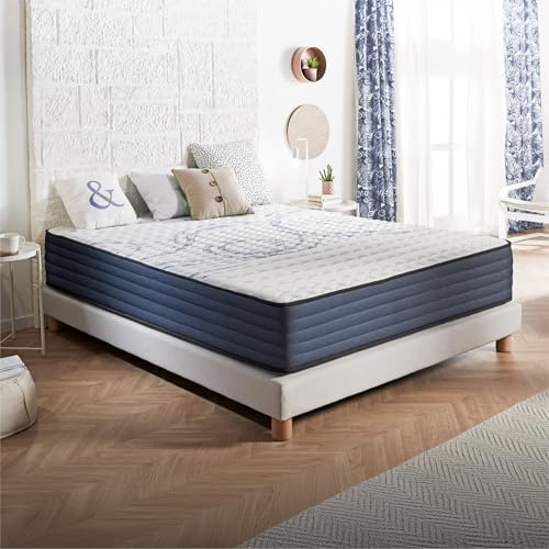 Naturalex Matratze 160x200 cm Perfect Dream Taschenfederkernmatratze Härtegrad H3/H4 - Öko-Tex Zertifiziert - Latex Blue 7 Zonen Matratze Höhe 30 cm - Federn - Made in EU