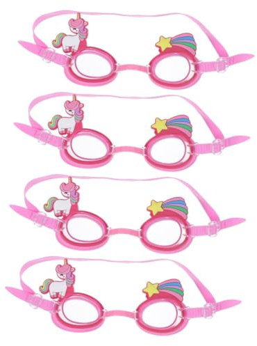 BESPORTBLE 4 Paare Schwimmbrillen Für Kinder Dinosaurier-schwimmbrille Kinderschwimmbrille 4-7 Taucherbrille Kinderbrille 2 Jahre Alt Kleinkinder Schwimmbrille Einhorn-schwimmbrille Stk Rosa
