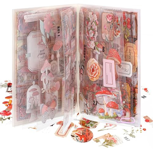 JIEYAO Vintage Scrapbook Stickers, 20 Pages Scrapbooking Stickers Book Aesthetic DIY Scrapbooking Supplies Stickers Paper for Scrap Book Notebook Scrapbook Supplies Journal Kit(Castle Gardens)