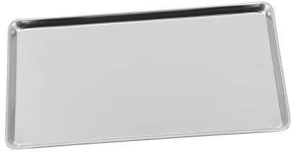 IMIKEYA Vassoio Quadrato in Acciaio Inossidabile Lucidato Per Servizio e Conservazione Alimenti Impilabile e Leggero Per Feste e Bbq All Aperto