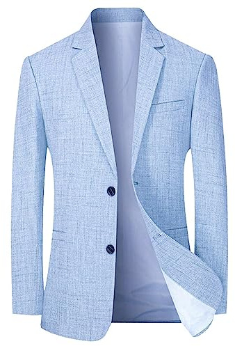 Genérico Blazer Hombre Casual Slim Fit, Americanas Hombre Verano Slim Fit Chaquetas De Traje Formal De Negocios Un Botón De Un Solo Pecho Chaqueta Elegante para Bodas Y Negocio