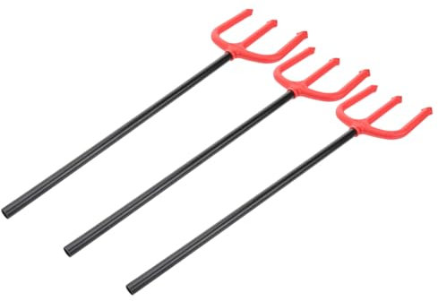 HEALEEP 3pcs Halloween Decorative Trident Prop for Boys and Girls Pirate Costume Trident Stick Random Color