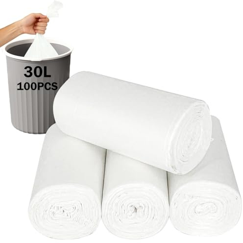 Sacchetti biodegradabili per rifiuti alimentari, 5/10/20/30/50 l, sacchetti per rifiuti alimentari compostabili, sacchetti per rifiuti riciclati per la spazzatura della cucina, casa, ufficio e