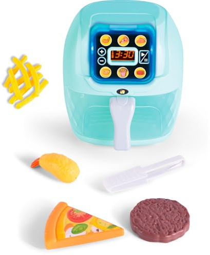 TACHAN - Friggitrice ad aria giocattolo con luci e suoni - Pulsanti interattivi - Accessori inclusi - Set di imitazione educativa (CPA Toy Group 782T01002)