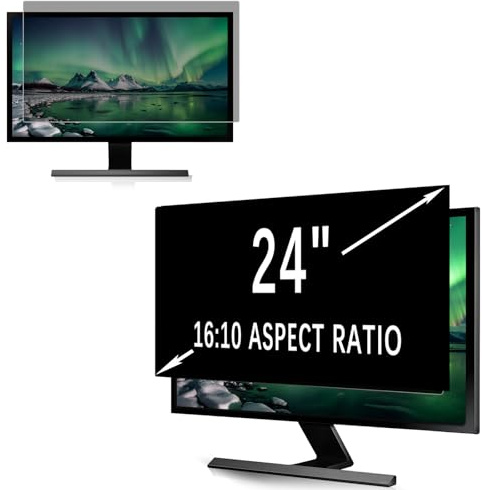 PinnWaa Filtro Privacy 24 Pollici 16:10, 517,4 x 323,6 mm, Pellicola Protettiva per Schermo Monitor, Filtro Anti-Spia, Anti Luce Blu, Antiriflesso, AntiGraffio, Anti-Impronte, Rimovibile