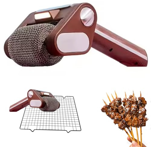 Cepillo eléctrico inalámbrico para barbacoa, limpiador giratorio de acero inoxidable recargable con luces LED, ideal para parrilla, baño y cocina, herramientas de limpieza
