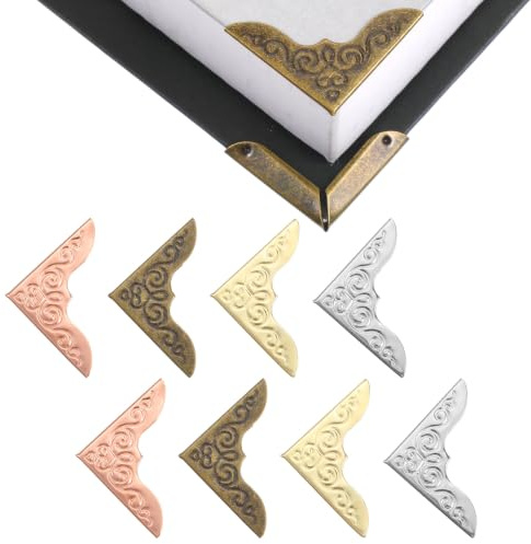 80PCS Photo Corners for Scrapbook Metal Book Corner Protectors 23 x 23mm