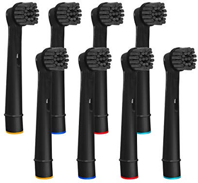 YanBan 8 testine di ricambio per spazzolino elettrico in carbone di bambù, compatibili con spazzolino elettrico rotativo Oral b, confezione da 8, per adulti e bambini