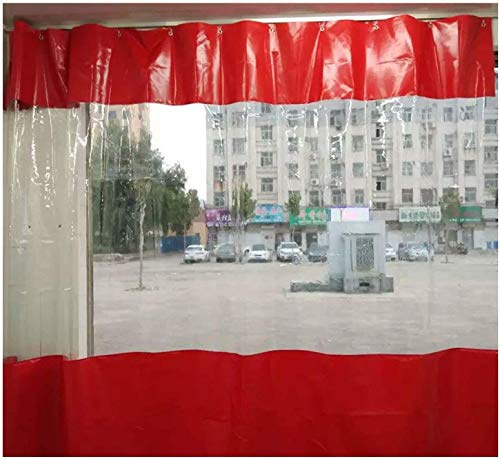 ZHANGQINGXIU Tarpaulin Waterproof Heavy Duty, Outdoor Waterproof Curtain Panel with Grommets Canopy Tent Parasol Patio Cover, Customizable (Color : Red, Size : 2x3m)