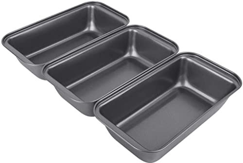Nonstick Carbon Steel Baking Bread Pan, Medium Loaf Pan, 8 1/2 x 4 1/2, Set of 3