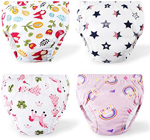 Heekcaa Töpfchentrainingsunterwäsche Mädchen 2T, 3T, 4T, Kleinkind-Unterwäsche für Babys und Mädchen, 4 Stück (as3, Age, 6_Years, Regular, Rose)