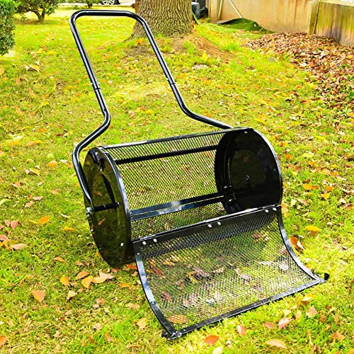 OSBELE Esparcidor de turba, esparcidor de abono, esparcidor de estiércol con Mango en Forma de U Mejorado, esparcidores de turba de 24 x 15,7 pulgadas/60 x 40 cm para Plantar Semillas, abono de ade