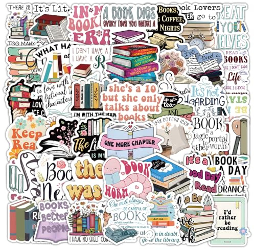 Adesivi per libri Kindle, adesivo per bottiglie d'acqua ispiratori per bambini, adolescenti, studenti, insegnanti, amanti della lettura, accessori per libri