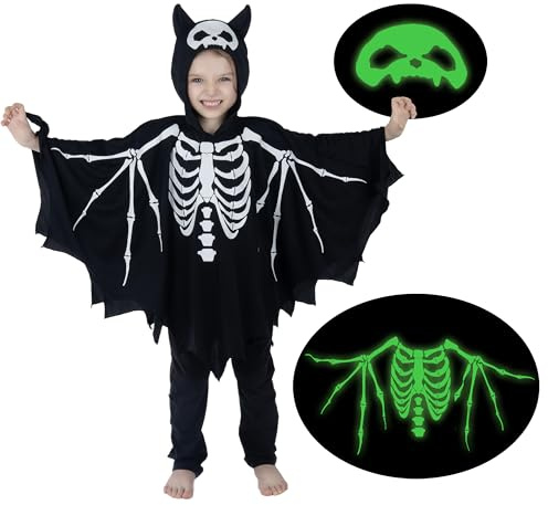 Sincere Party Barn skelett kostym glöd i mörkret skelett Halloween skelett kostymer för pojkar och flickor