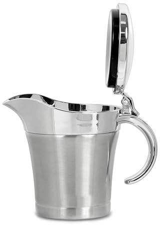 Saucières thermiques à double paroi en acier inoxydable avec couvercle à charnière