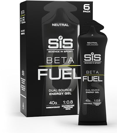 Science in Sport Beta Fuel 6 x 60ml Non aromatisé - énergétique avec 40g de glucides, Energy facile à digérer pour une performance optimale