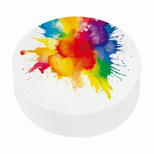 PATIKIL Akvarellpapper rund, diameter 10,16 cm, 300 g/m², 50 ark, bomullsfiber rivbeständigt syrafritt akvarellblock för konstnärer nybörjare gratulationskort, perfekt för konstmålning