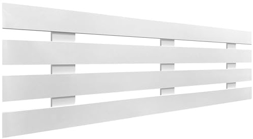 DHOME Testiera in Legno Orizzontale 4 DM Riciclato Stile Pallet Letto Moderno per Camera da Letto con Ferramenta Inclusa (Bianco, 160cm)