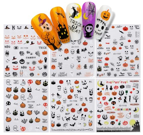 Autocollants à ongles amusants et élégants pour Noël Halloween Colle Nail Art Décalcomanie Manucure Vacances Décorations de fête Transferts Motifs de vacances Décorations de fête Complétez votre
