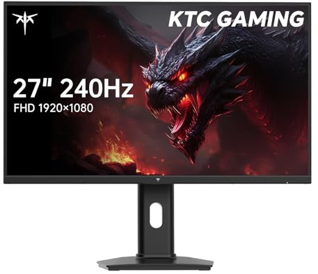 KTC Gaming Monitor 240Hz 27 Inch | FHD@240Hz | Adjustment Stand | | Fast IPS Panel | 1ms Response Time (MPRT) | 350 cd/㎡ Brightness, HDR | Adaptive Sync | 97% DCI-P3, 99% sRGB, ΔE＜2 | H27F7