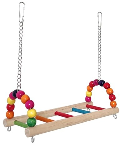 Bird Swing Conure Toys, Parrot Climbing Hammock for Parakeet, Lovebird, Budgie, Cockatiel, Conure, Small Birds