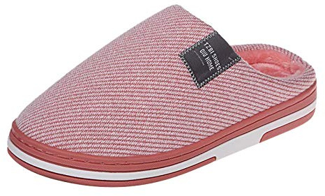 Generisch Zapatillas de estar por casa para mujer, hombre, pantuflas de invitados, zapatillas de cabaña, pantuflas de invierno divertidas de piel de cordero, Rosa., 42 EU