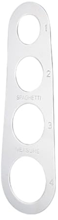 PEPWE Outil de mesure professionnel pour pâtes - 4 trous de taille - En acier inoxydable - Contrôle des portions de spaghetti - Pour la maison, les restaurants, la cuisine, les compacts - Outil de