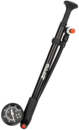 mophrati Bicycle Front Fork Rear Shock Pump With Gauge High Pressure Shock Pump Balance Of Efficiency And Effectiveness Mountain Bike Fork 300 PSI T Handle