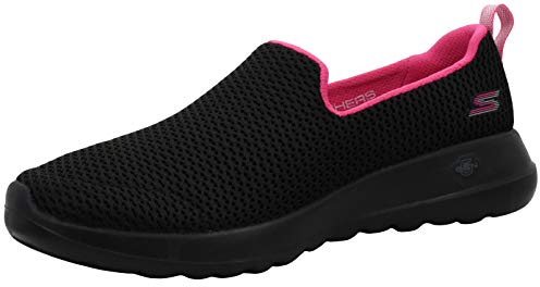 Skechers Women's Go Walk Joy Sneaker, Black/Hot Pink, 10