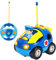 SOKA My First Remote Controlled Racing Car for Toddlers with Sound and Light Toy Car RC Birthday Gift Present Police Racer for Kids Children Boys Girls 18 Months and Up - Dark Blue
