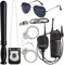 Orgoue 6 Piezas Accesorios de Traje de Policía para Niños, Conjunto Con Walkie Talkies, Esposas, Insignia, Gafas, Silbato, para Carnaval