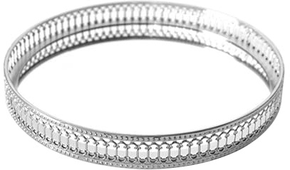 Marooma Spegelbricka, Smink Dekorativ Förvaringsspegelbricka, Guld- eller Silverglasspegel Crystal Sminkbricka, Antik Spegel Serveringsbricka Rund Utsmyckad Smyckenprydnadsbricka(#6)
