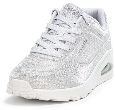 Skechers Damen UNO-Disco Nite Sneaker, Silber, 38 EU