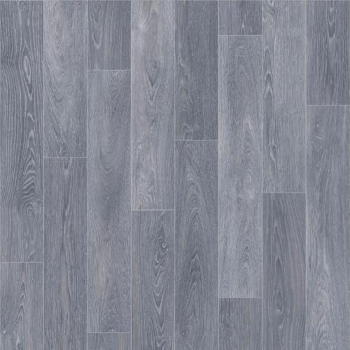 VINYL FLOORING UK Prime Oak 909D Grey Wood Effect Anti-Slip Vinyl Flooring For Kitchen, Bathroom, 2.6mm Thick Textile Backed Vinyl Sheet-1m(3'3) X 2m(6'6)-2m²