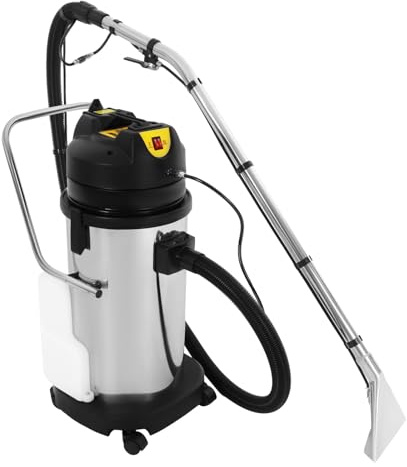 Macchina per la pulizia di tappeti commerciali, 40 L/11 gal. Aspirapolvere commerciale per tappeti bagnati/asciutti con testina di aspirazione e spazzola rotonda per lavanderie a secco, uffici