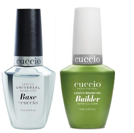 Cuccio LED/UV Universal Base Soak-Off & Brush-On Builder 0.43oz Duo Set