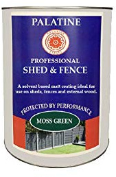 Palatine Professional Shed & Fence Paint 5lt | Oil Based paint for use on Sheds & Fences (Moss Green)