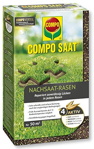 COMPO SAAT Nachsaat Rasen 1 kg Rasennachsaat Reparatuermischung Rasendoktor