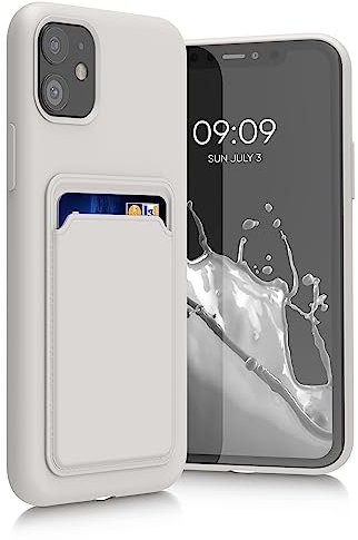kwmobile Funda Billetera Compatible con Apple iPhone 11 Funda con Tarjetero - Carcasa Cartera Protectora con Espacio para Tarjeta - Blanco