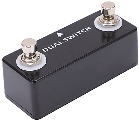 Dual Footswitch Momentary Guitar Footswitch Pedal Lock Foot Controller With 6.35mm Jack