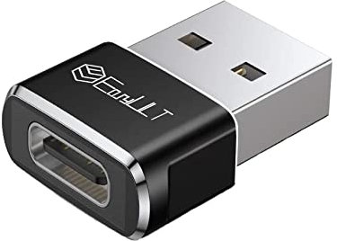 EasyULT USB C Adapter, USB auf Typ C Adapter, Typ C Buchse zu USB-A für iPhone 16/15/14/13/12, iPad mini/Air, Samsung Galaxy S25 A55 Ultra und Andere Smartphone & Tablet (Schwarz)
