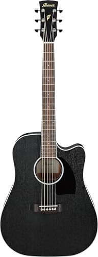 Ibanez PF16MWCE-WK Weathered Black Open Pore – västerländsk gitarr