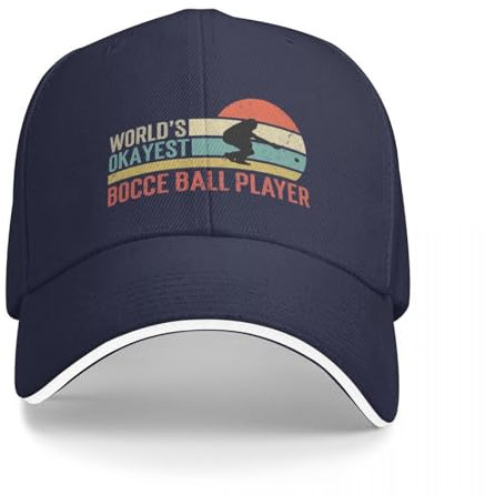 Baseballkappe Hip Hop Sonnenhut der Beste Boccia-Spieler der Welt Boccia-Geschenkkappe Baseballkappe modischer Sonnenhut übergroßer Hut für Männer und Frauen Geburtstagsgeschenk für Männer und Frauen