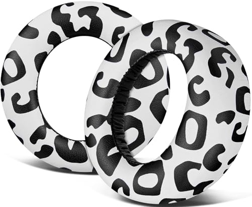 SOULWIT Earpads Cushions Replacement for Sony Playstation 5 PS5 Pulse 3D Wireless Headset, Ear Pads with Upgraded Soft Protein Leather, High-Density Foam - Snow Leopard