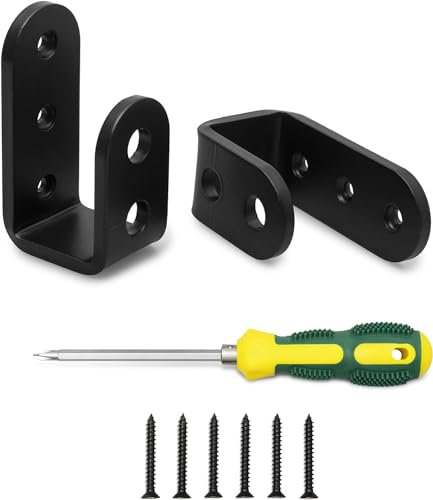 Katai - Supports de barricade de porte – Lot de 2 supports en acier au carbone en forme de U – Barre de sécurité robuste