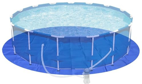 Gkumgwo Poolunterlage – runde Poolplane, wasserdicht, robuste Unterlage für den Pool, Schwimmbadmatte für Boden, verhindert Löcher