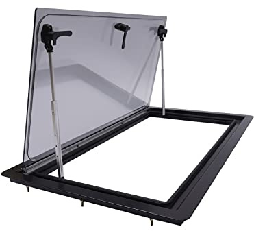 Takfönster, Husbilsförlängningsventilationsfönster, 92 x 53 cm husbilsfönster, Uppfällbart ventilationsfönster, Värmeisolerande konstruktion, Lämplig för alla typer av fordon, inklusive husbilar