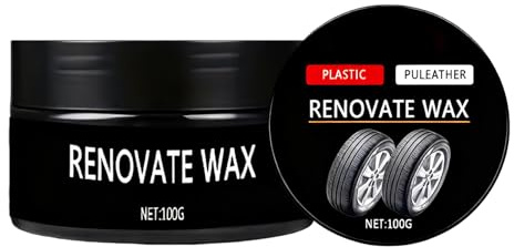 Tire Wax, 100G Protective Wax with Sponge, Intense Foam Wheel & Tire Cleaner, Long-Lasting Tires Shine for Outdoor Driveway Factory Garage Repair Workshop Yard Detailing Use