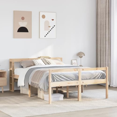 Genérico Cama para Personas Mayores con cabecero Madera Maciza 120x200cm,Mobiliario,Camas y Accesorios,Camas y somieres-3305863