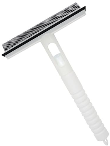 Anneome Multi-Functional Glass Squeegee Window Cleaner with Spray Water, White Window Cleaning Tool for Home Bathroom and Outdoor Use, Effective Glass and Shower Door Wiper